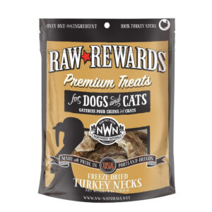 Raw Rewards Freeze Dried Turkey Necks Treats for Dogs & Cats