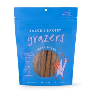 Grazers 0 Added Salt Wheat Free Turkey & Sweet Potato Recipes Jerky Dog Treats