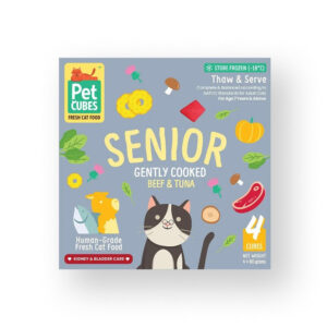 Frozen Fresh Human-Grade Gently Cooked Beef & Tuna Senior Cat Food