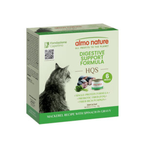 HQS Digestive Support Formula - Spinach In Gravy Cat Can