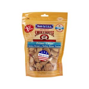 Smokehouse - Prime Chips Chicken Breast & Turkey Breast Tendons Dog Treats 8 oz