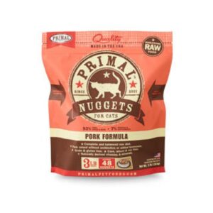 Primal Pet Foods Inc. - Frozen - Frozen Pork Cat Food Nuggets