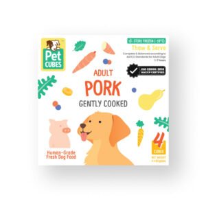 Frozen Fresh Human-Grade Gently Cooked Pork Adult Dog Food