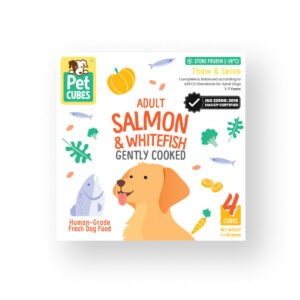 Frozen Fresh Human-Grade Gently Cooked Salmon & Whitefish Adult Dog Food