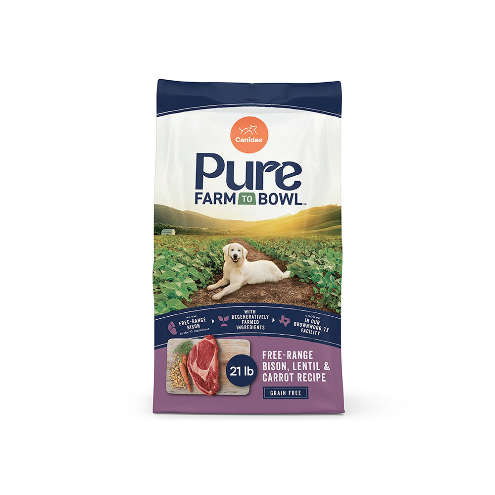 PURE Grain Free Dog Dry Food - Bison, Lentil & Carrot - Image 2