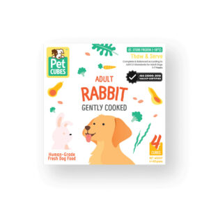 Frozen Fresh Human-Grade Gently Cooked Rabbit Adult Dog Food