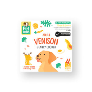 Frozen Fresh Human-Grade Gently Cooked Venison Adult Dog Food