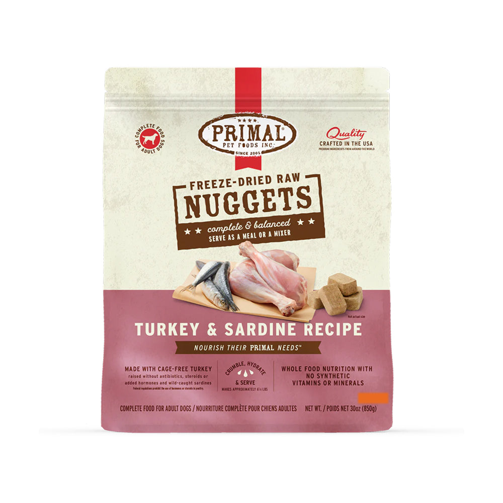 Freeze Dried Turkey & Sardine Nuggets Dog Food