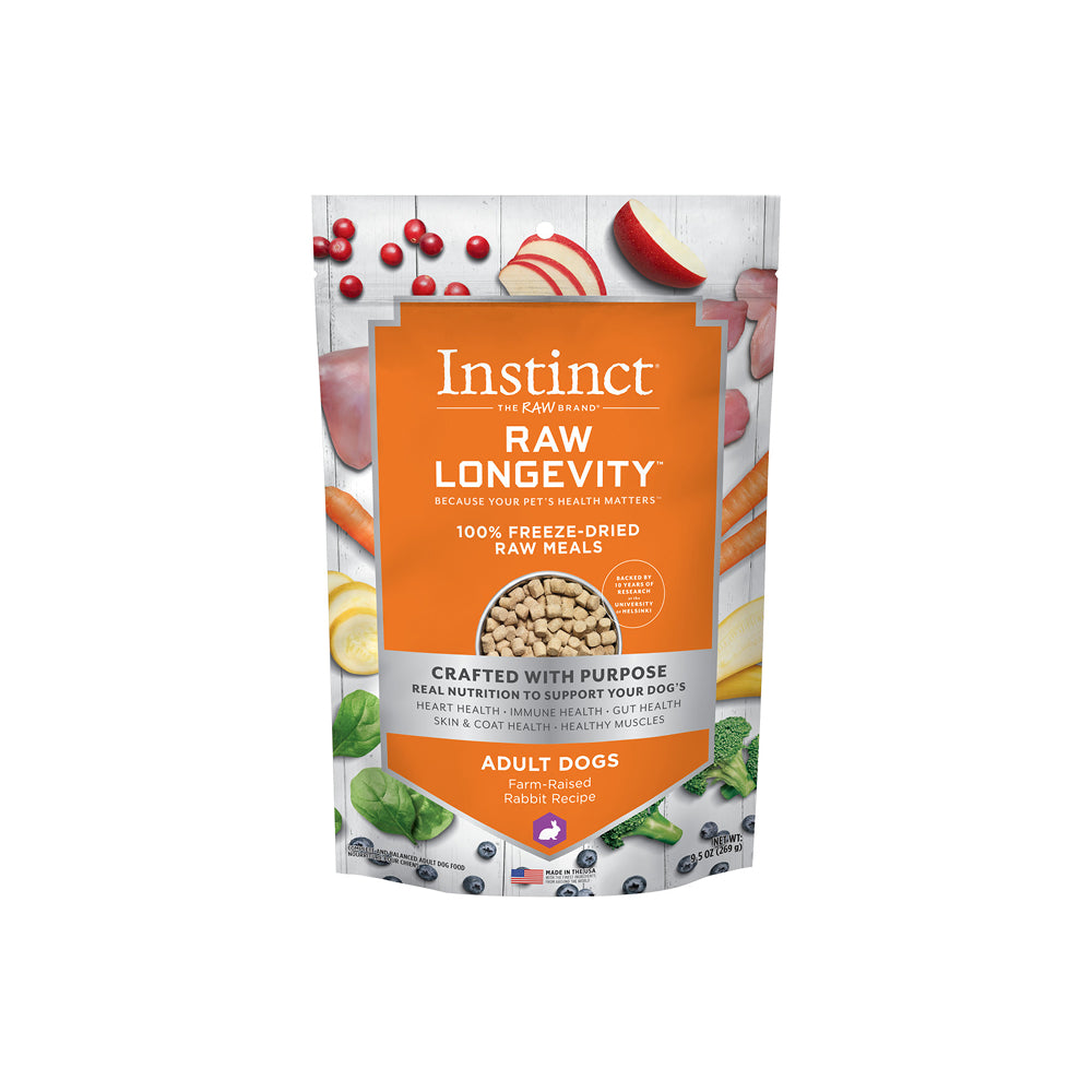 Raw Longevity Freeze Dried Raw Meals - Rabbit Dog Food