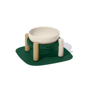 Santal Forest Ceramic Pet Bowl & Mat Set