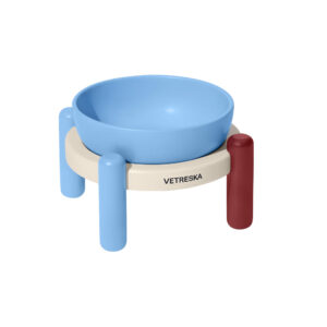 Mist and Merlot Ceramic Pet Bowl Set