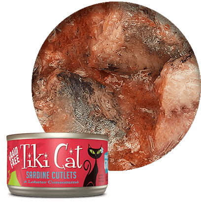 Tiki Cat Sardine Cutlets with Lobster Consomme