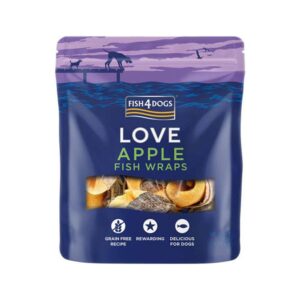 Fish4Dogs - Apple Fish Wraps Dog Treats 90 g