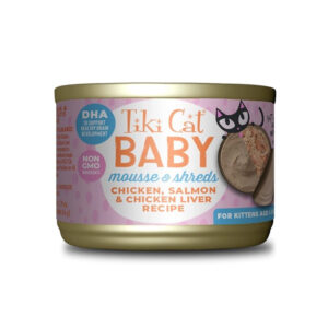 Baby - Mousse & Shreds For Kittens - Chicken , Salmon & Chicken Liver Cat Can