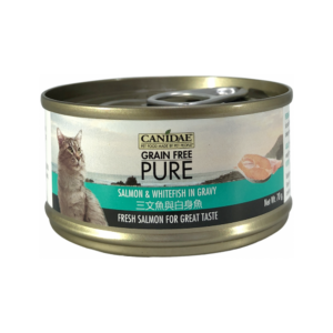 PURE Grain Free Cat Can - Salmon & Whitefish in Gravy