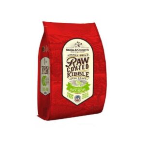 Stella & Chewy's Kibble - Freeze Dried Cage Free Duck Raw Coated Dog Dry Food 22 lb